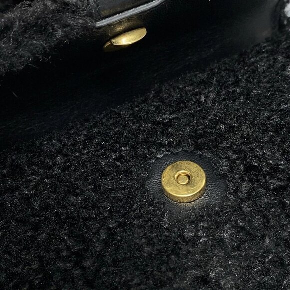 Auth BALENCIAGA Hour Glass 676384 Black Wool Handbag - Picture 13 of 16